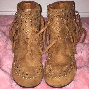 Justice Girls Brown Booties